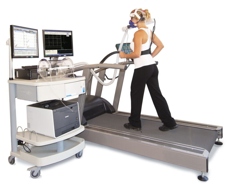 An ergospirometry laboratory used for cardiopulmonary exercise testing